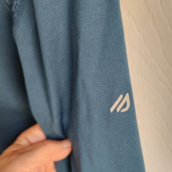 Eddie Bauer Women's Teal Quarter-Zip Hoodie - Picture 5 of 9